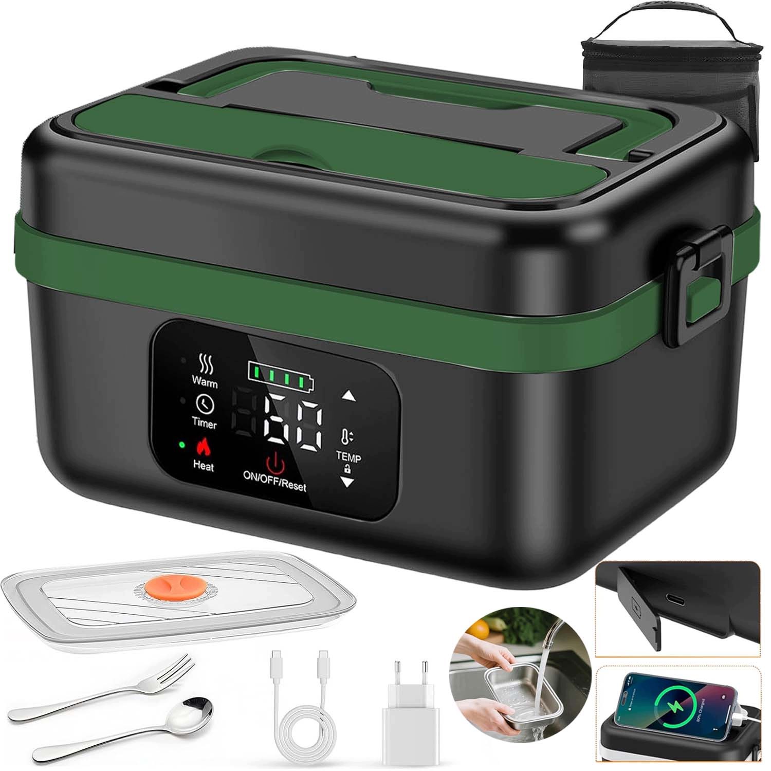 Elektrický Vyhřívaný Obědový Box, Přenosná Nádoba Na Jídlo, Oběd, 1 L