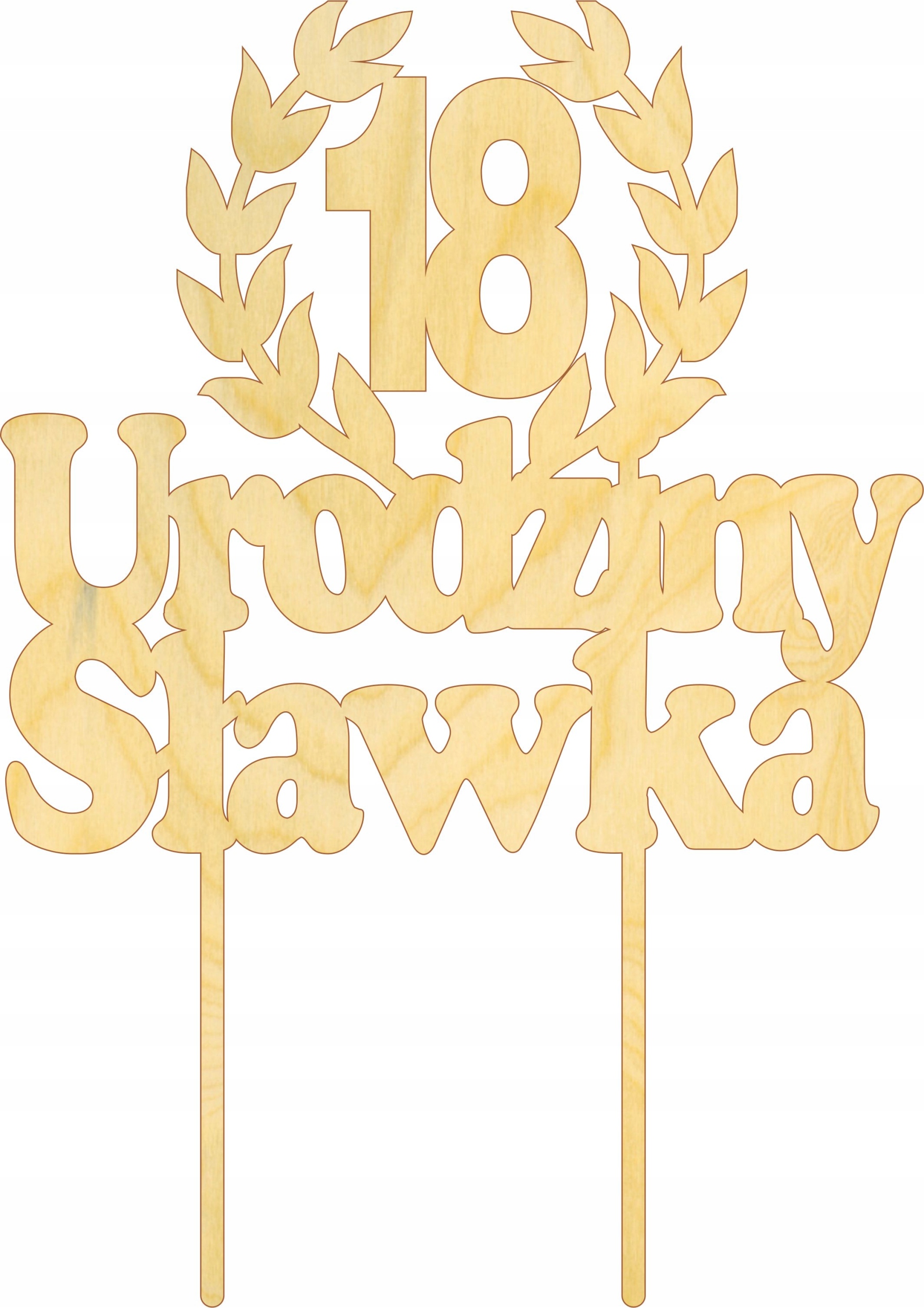 

Topper napis na tort 18 urodziny własnym imieniem