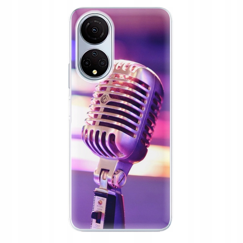 Silikonowe etui iSaprio Vintage Microphone do Honor X7