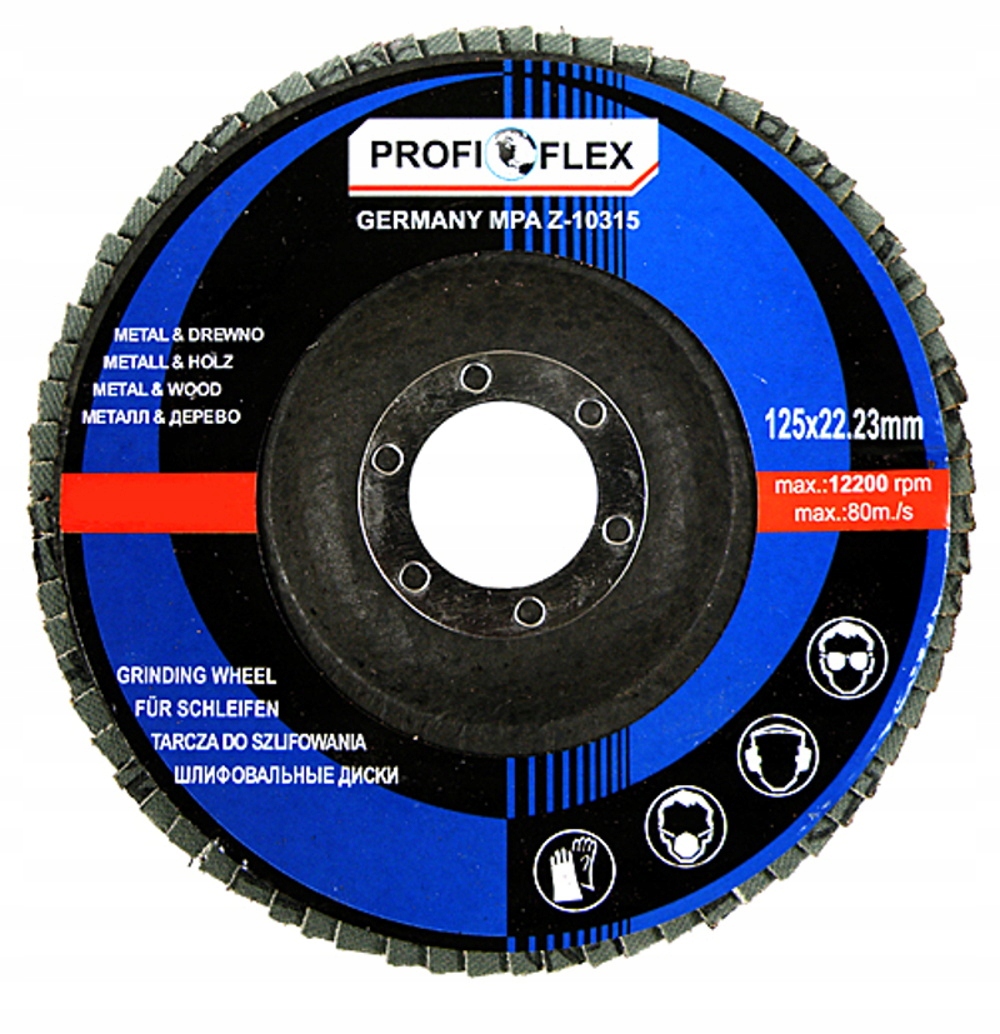 TARCZA LAMELKOWA LISTKOWA DO SZLIFOWANIA 125 GR 40 Marka Profi-Flex