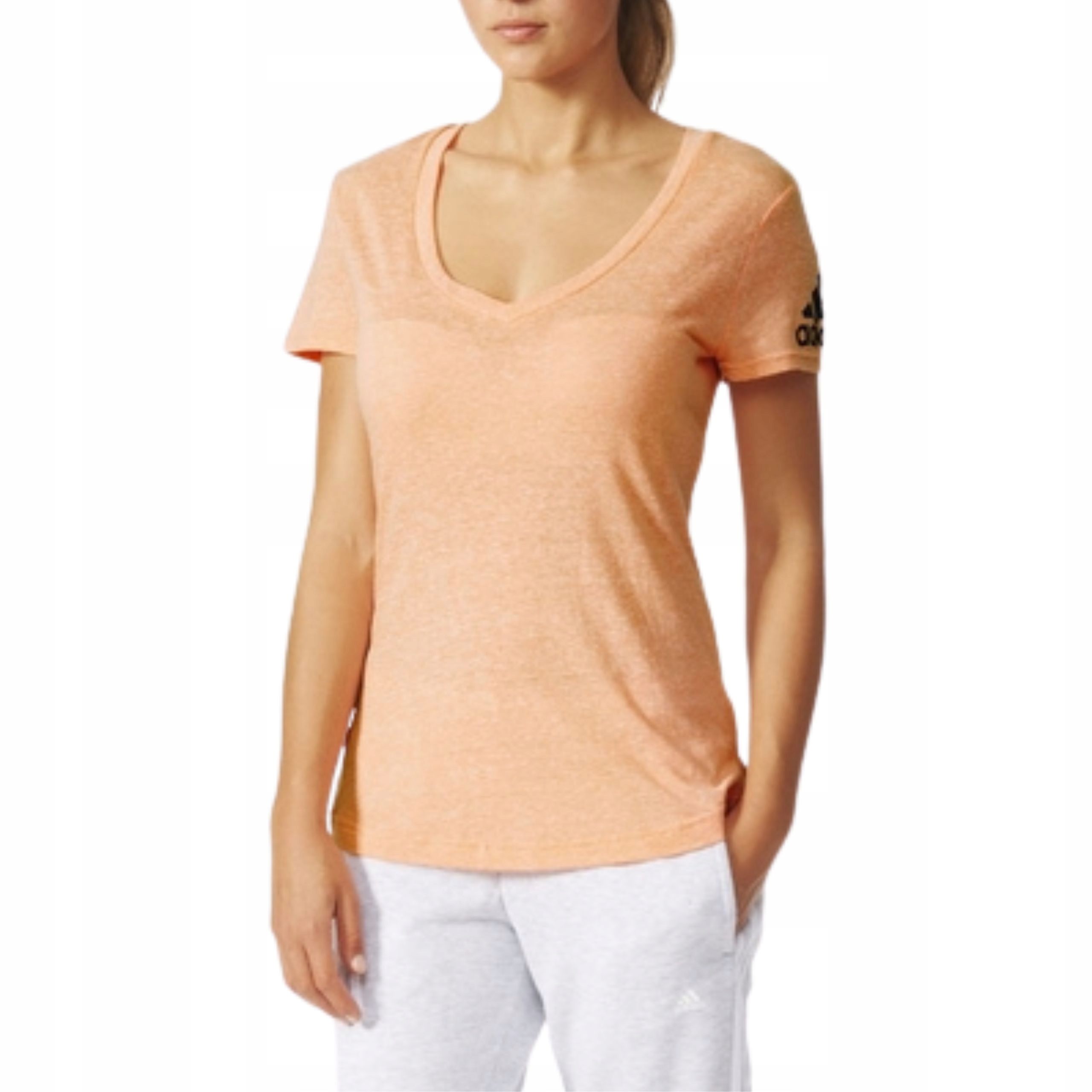 Damska koszulka treningowa pomarańczowa Adidas M