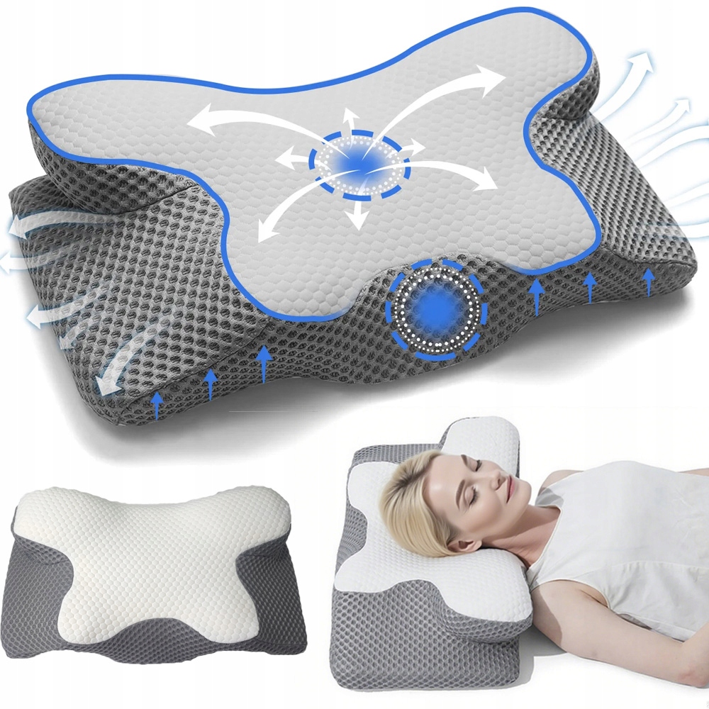 Poduszka Ortopedyczna Pianka Memory Przeciw Bólowi Pleców Chrapaniu 10/13CM