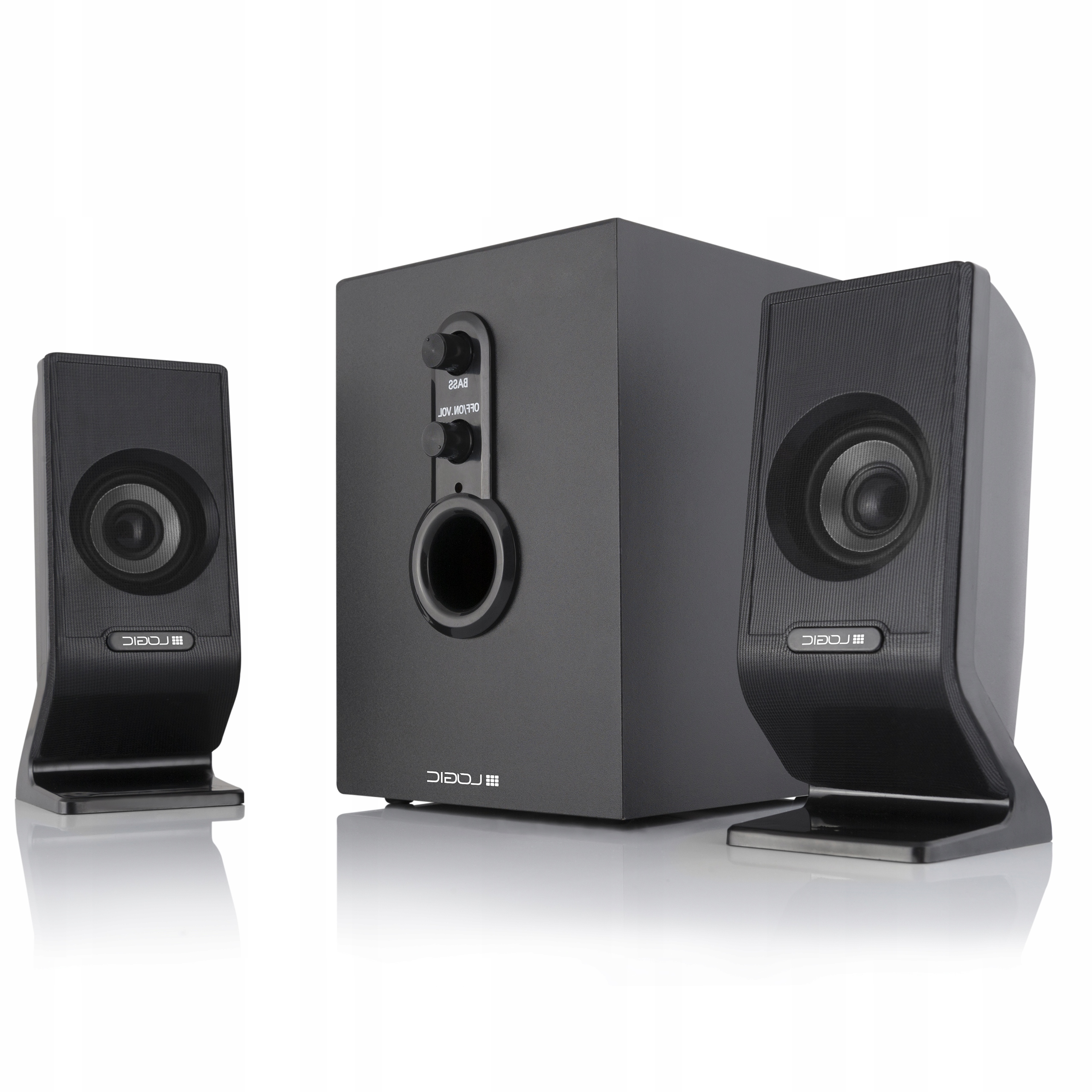 Głośniki Logic LS-21 komputerowe Pc 2.1 czarne 9W Rms subwoofer