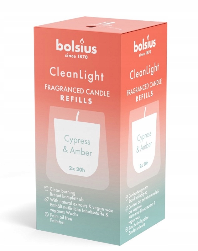 

Bolsius CleanLight wkład zapachowy Cyprys i Ambra