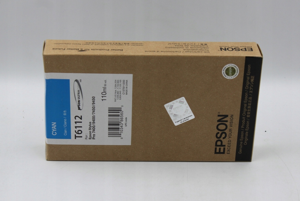 Epson T6112 C13T611200 C13T6112 inkoust cyan 19 originál