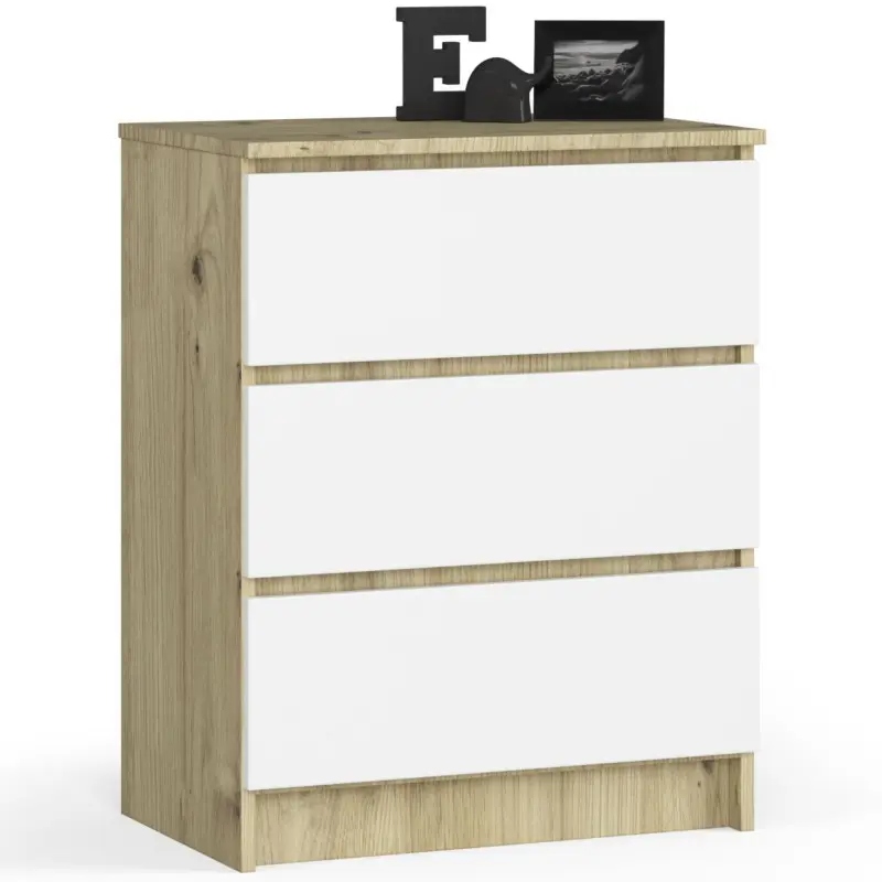 

Komoda do salonu 60 artisan biała mat 3 szuflady
