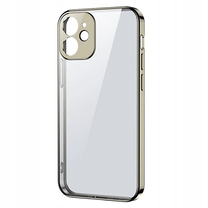 Joyroom New Beauty Series ultra cienkie przezroczyste etui z metaliczną ram