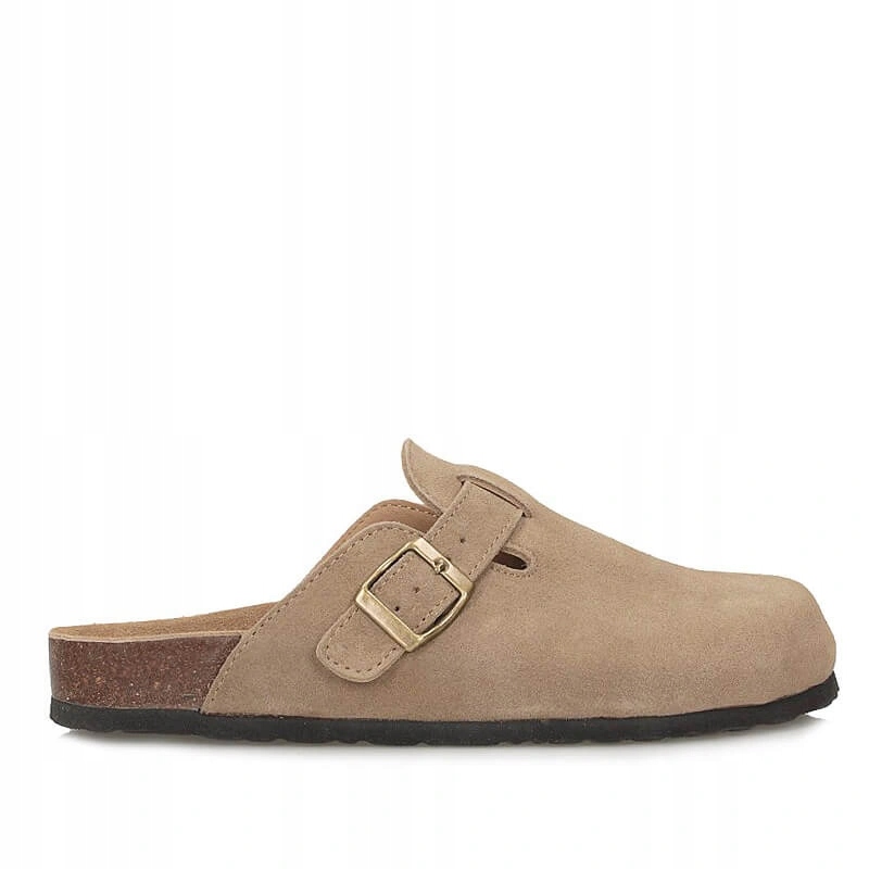 Nazouváky pantofle Filippo DK7918/26 Tp béžové semišové, nazouvací