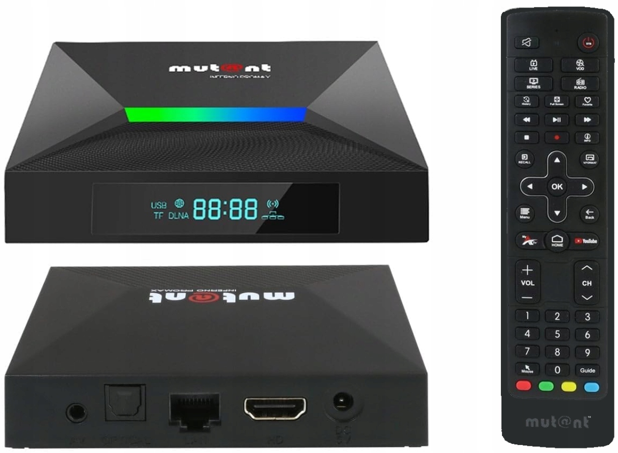 SMART TV Box 8K 60FPS - Mut@nt Inferno SE Plus Android 11 IPTV