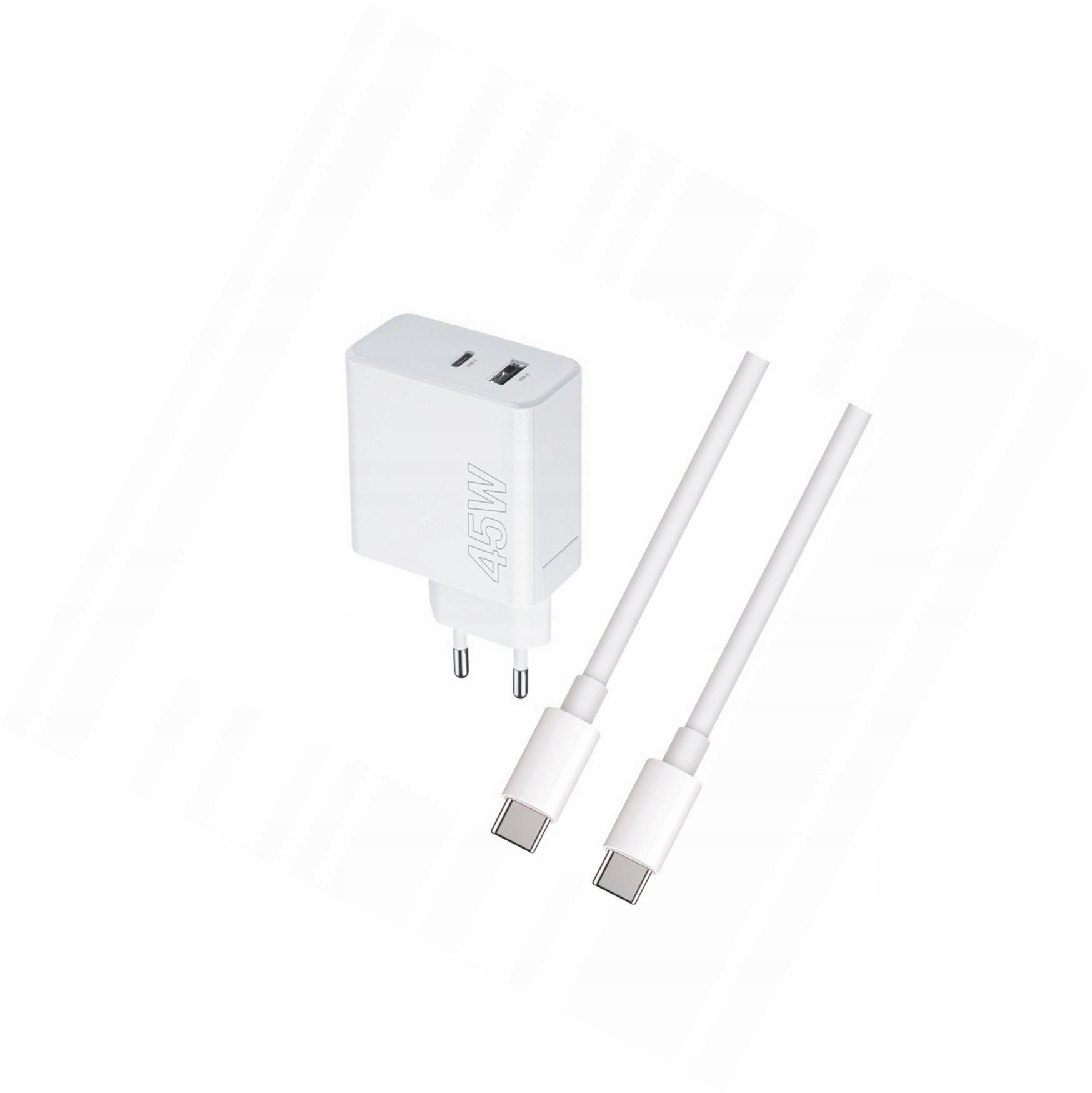 Szybka ładowarka 45W z długim kablem 2m 2 wejścia do Oppo A74 4G