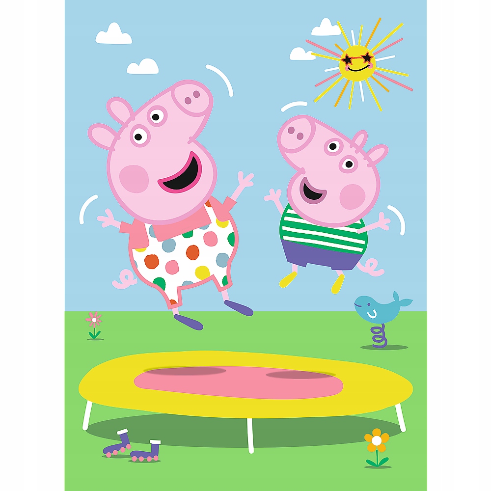 PUZZLE MiniMaxi BEZTROSKI DZIEŃ ŚWINKI PEPPY Trefl Kod producenta 21125