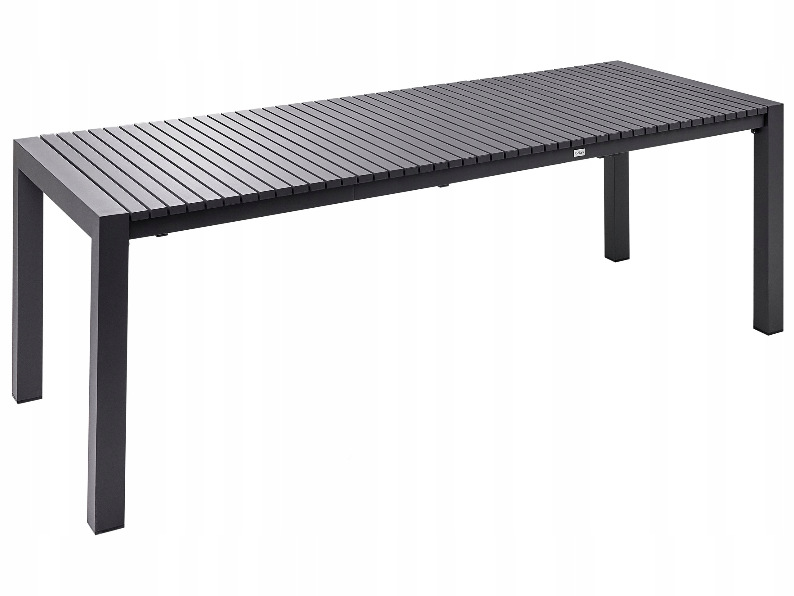 Stół ogrodowy z rozkładanym blatem 160/220 x 90 cm aluminium ciemnoszary