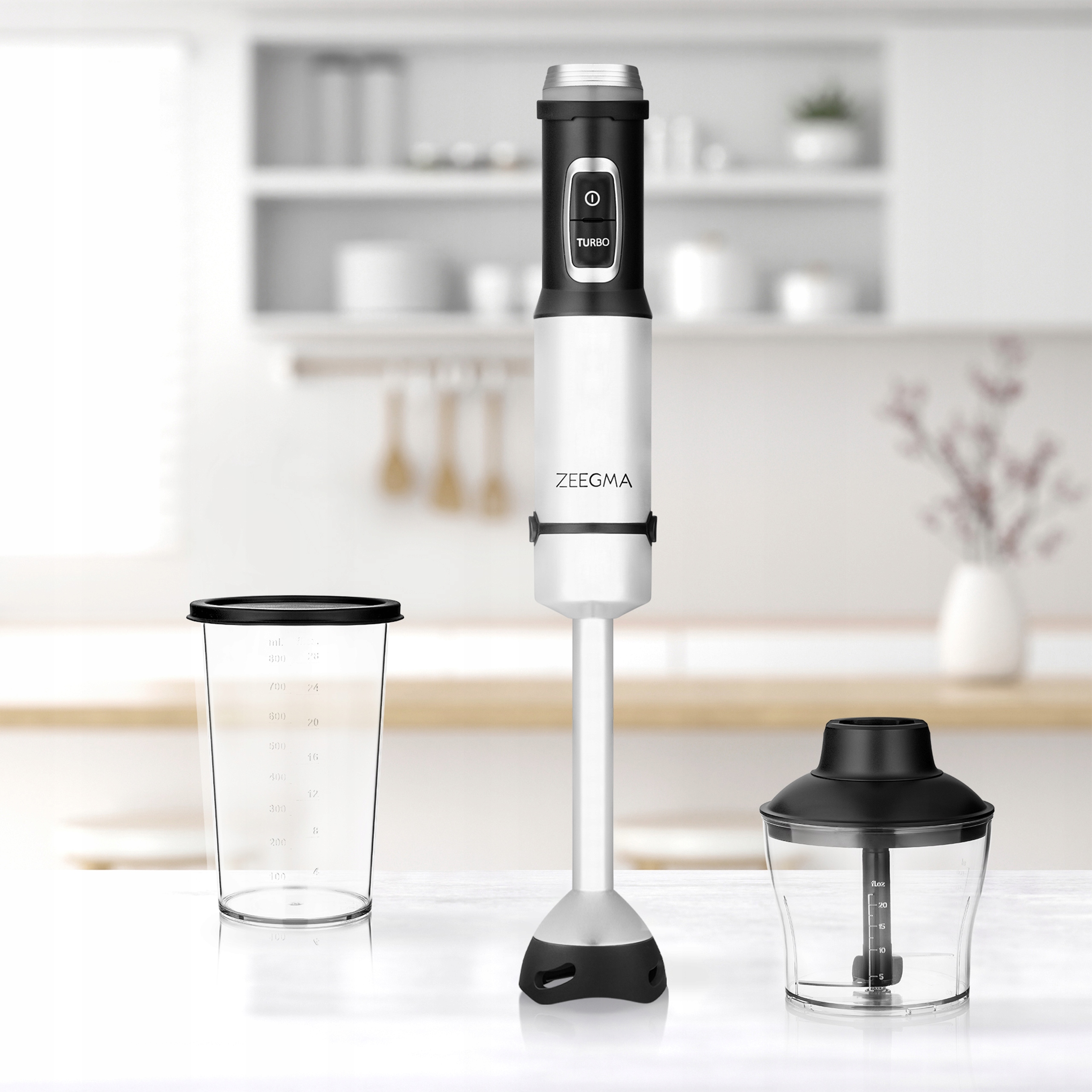 MOCNY BLENDER RĘCZNY WIELOFUNKCYJNY 5w1 TYTANOWE OSTRZE temp. do 140° Model Handy Chef