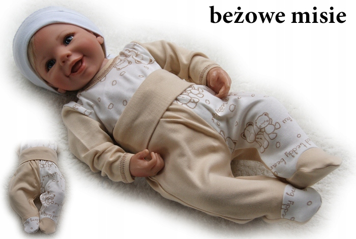 

Półśpioszki śpioszki 56 ze stopką bawełniane