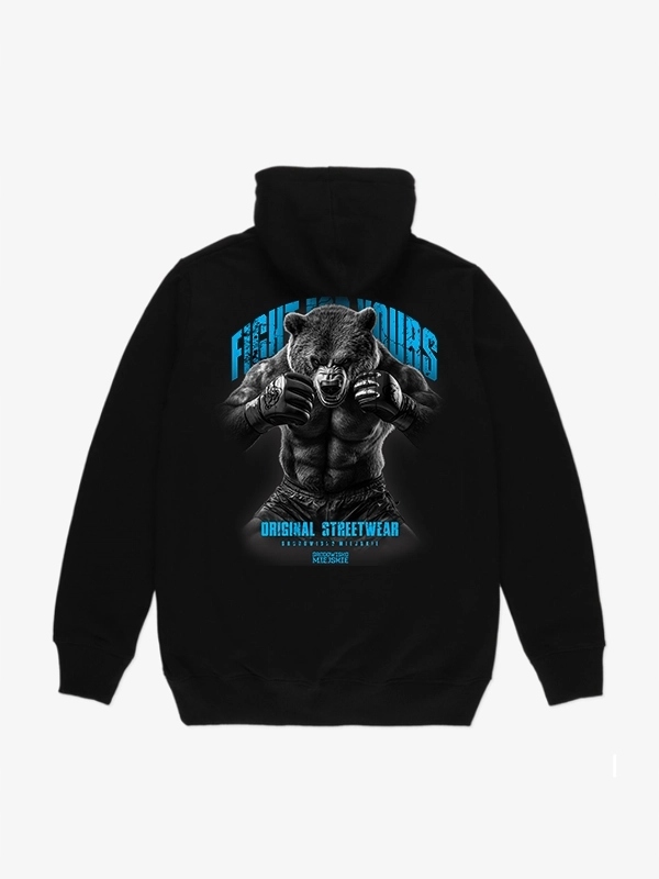 Mikina Środowisko Miejskie "essential Grizzly Bear" Černá vel. XL