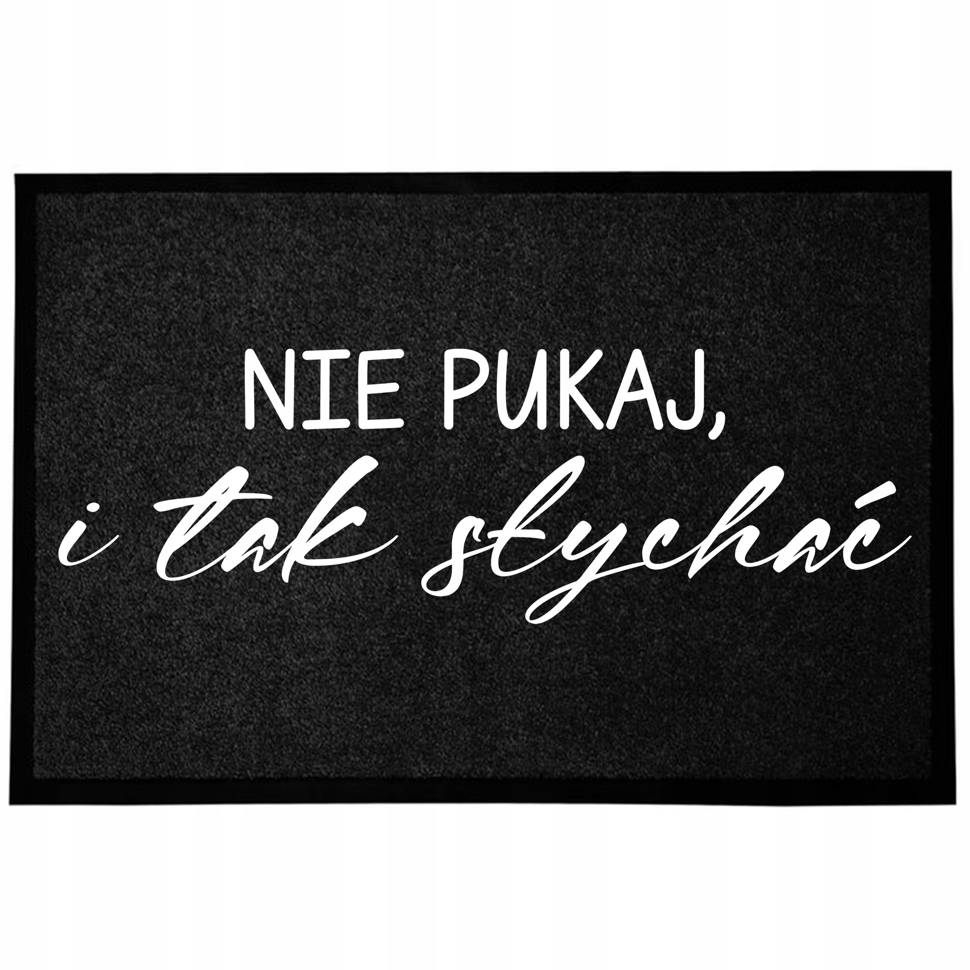 Wycieraczka Czarna Podłogowa Wejściowa 60X40CM Pod Drzwi Do Butów Nie Pukaj