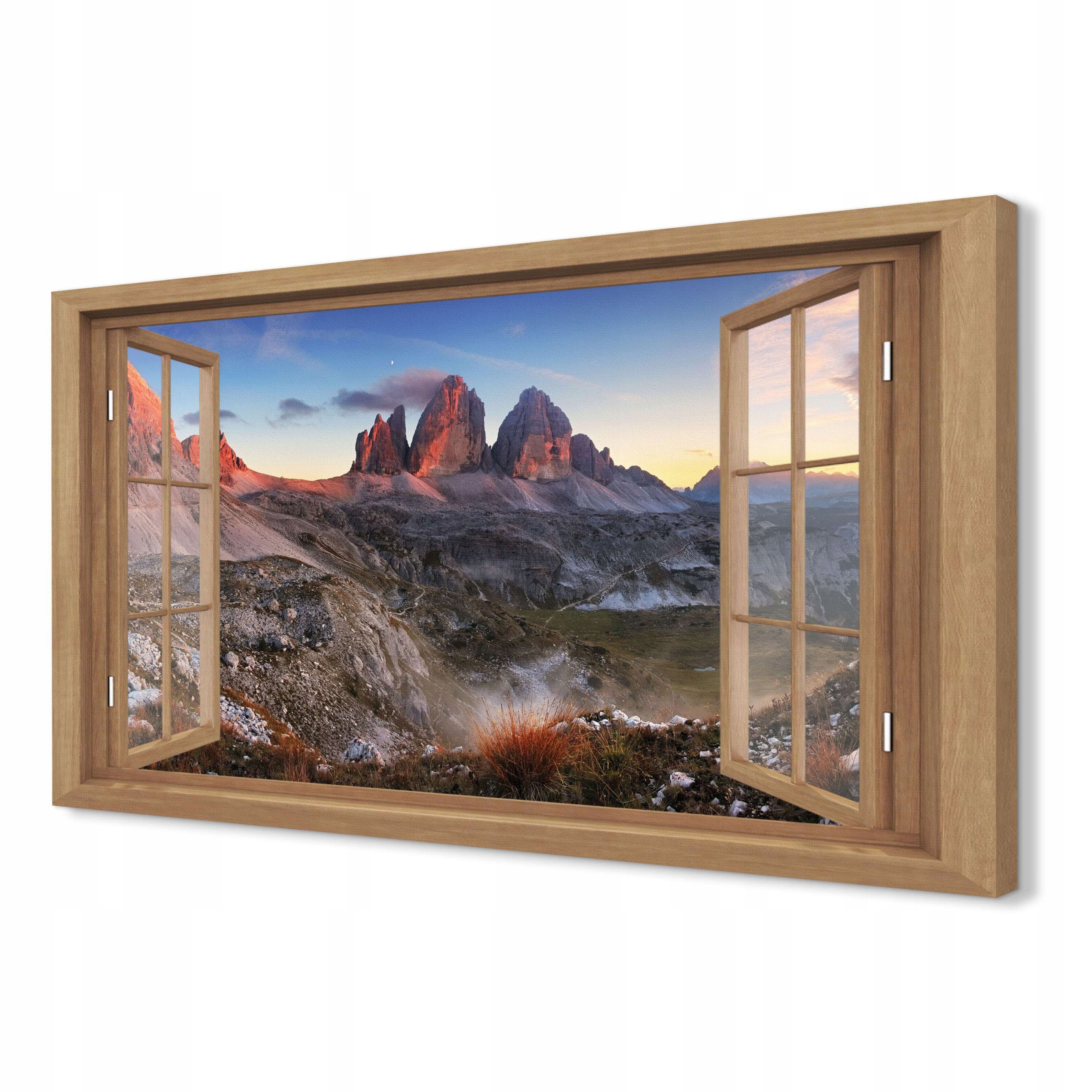 

Obraz okno 3d 120x80 do biura Góry skały Dolomity