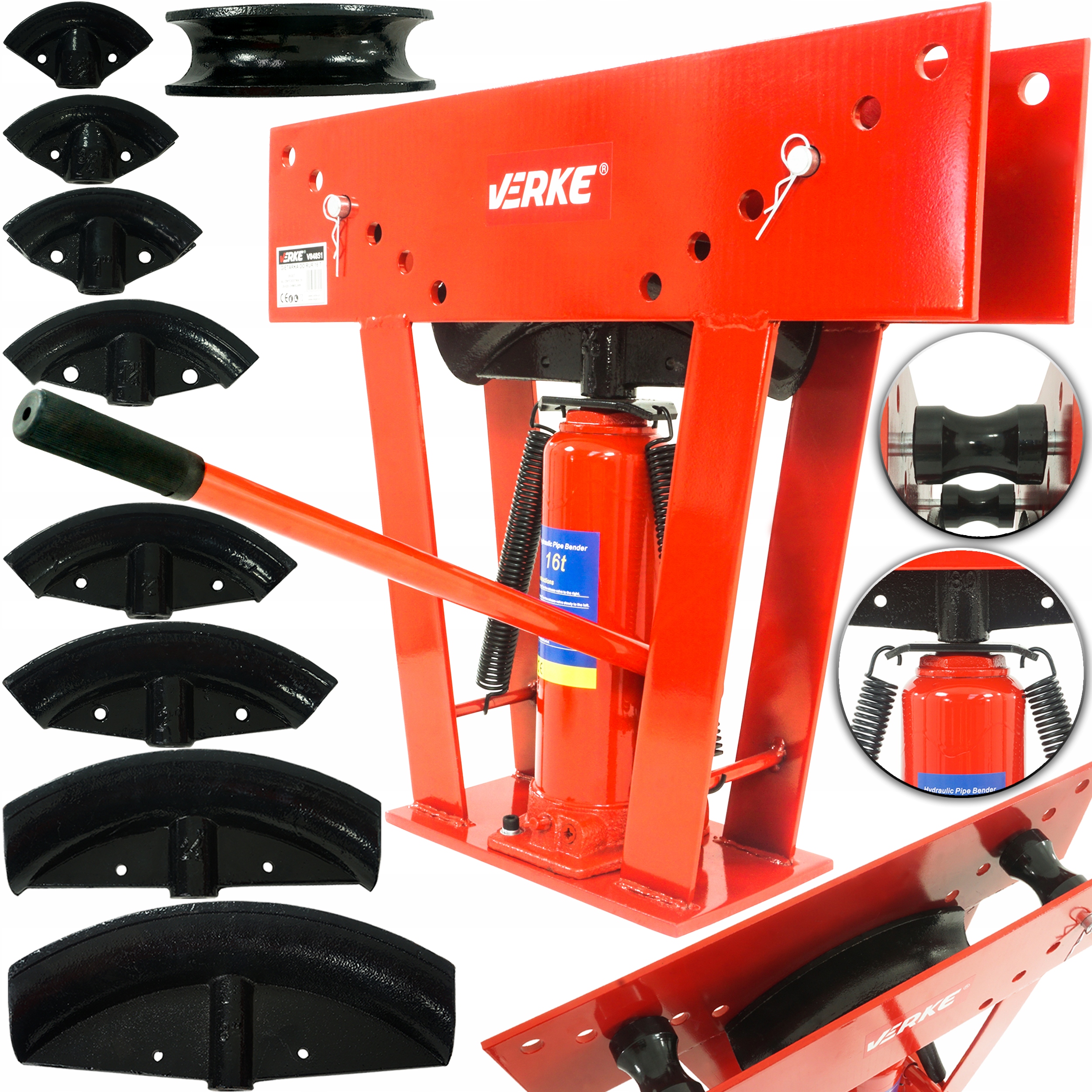 ГИДРАВЛИЧЕСКИЙ ТРУБОГИБОЧНЫЙ СТАНОК 16T ТОНН 8 ШТАМПОВ СТАЛЬНЫХ ПРОФИЛЕЙ