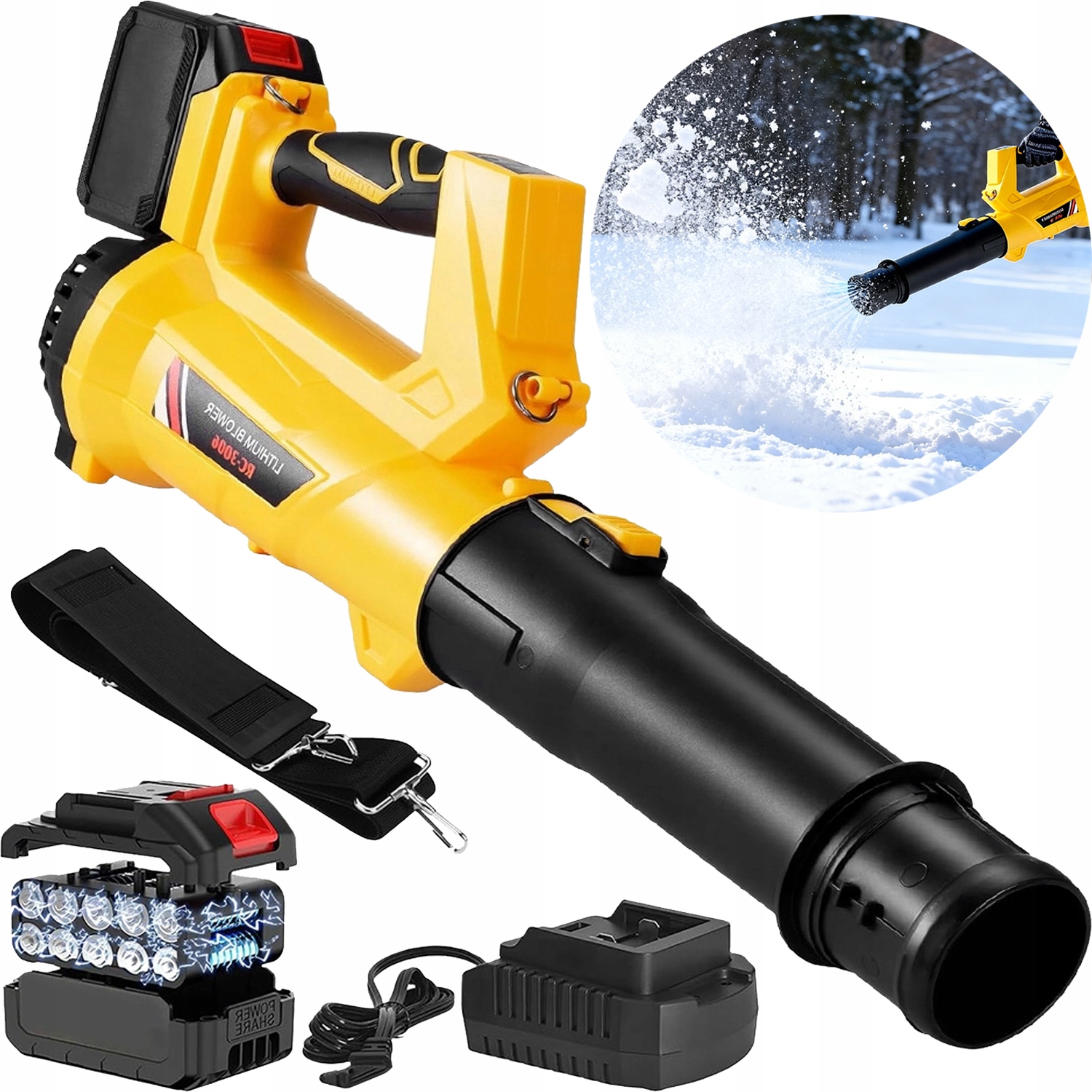 Rychlé Odklízení Sněhu Foukač 21 V, Lehké A Efektivní