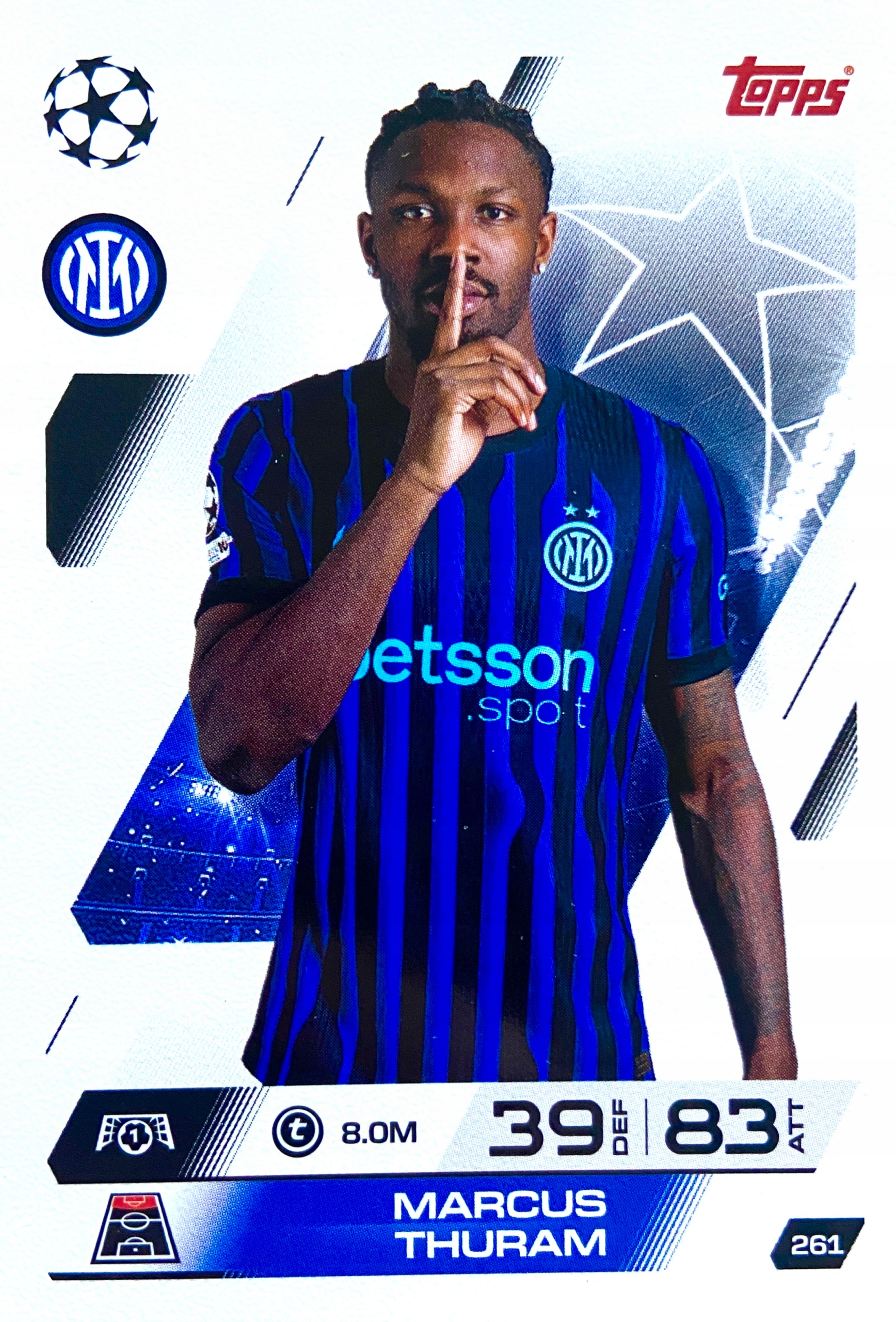 Match Attax Ucl 2025/26 2026 Base 261 Marcus Thuram Inter