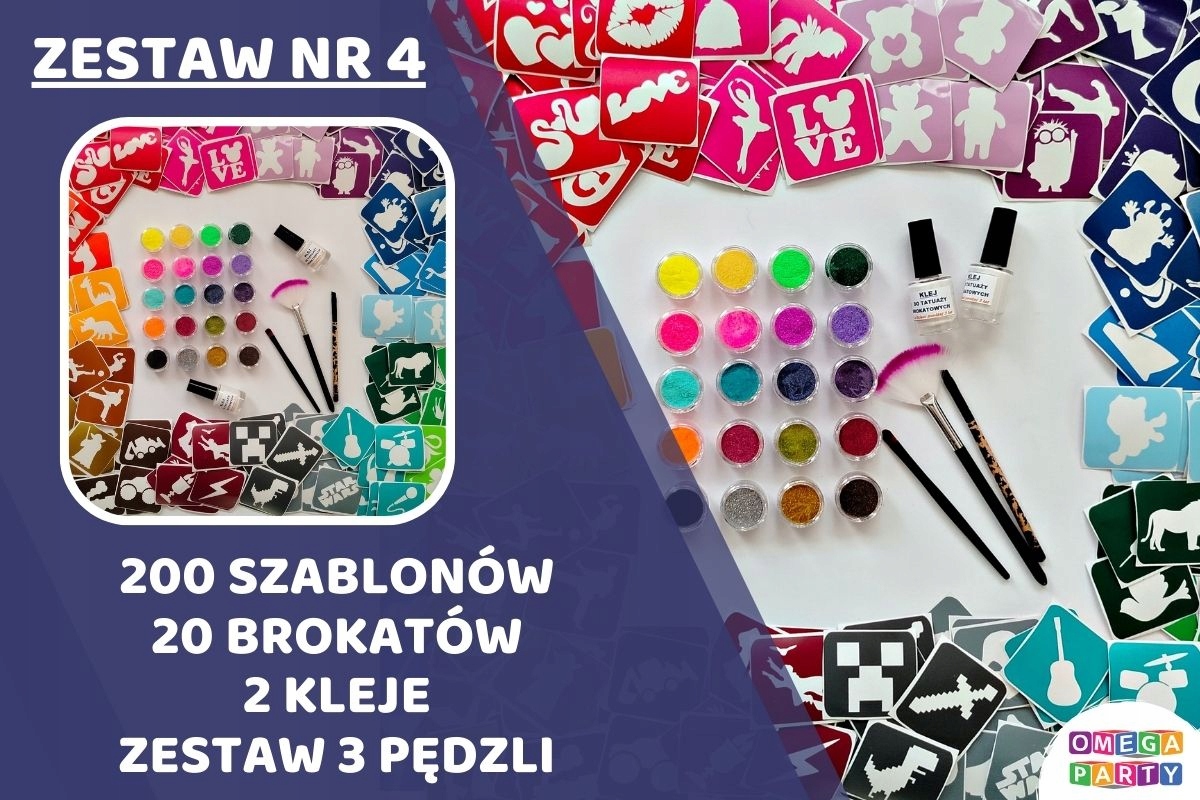 Brokátové tetování sada 4 ks