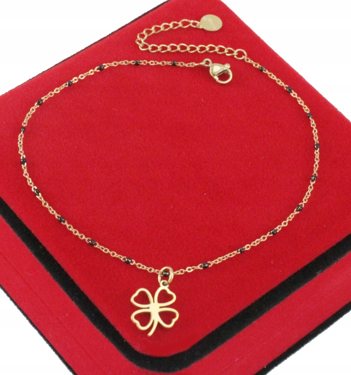 

Bransoletka Złota Na Nogę Stal 316 L Koniczynka