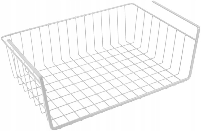 KOSZYK BIAŁY PODWIESZANY POD PÓŁKĘ DODATKOWA PÓŁKA 8799