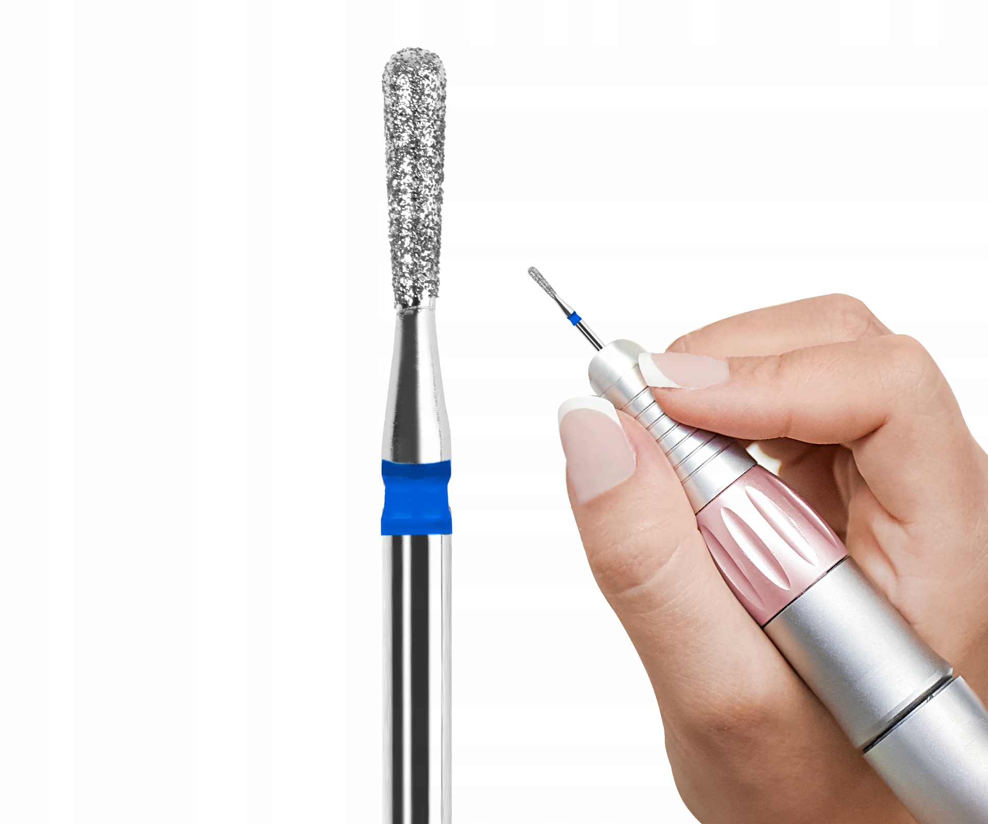 

Frez Diamentowy Średni Gruszka Skórki Hybryd Żelu