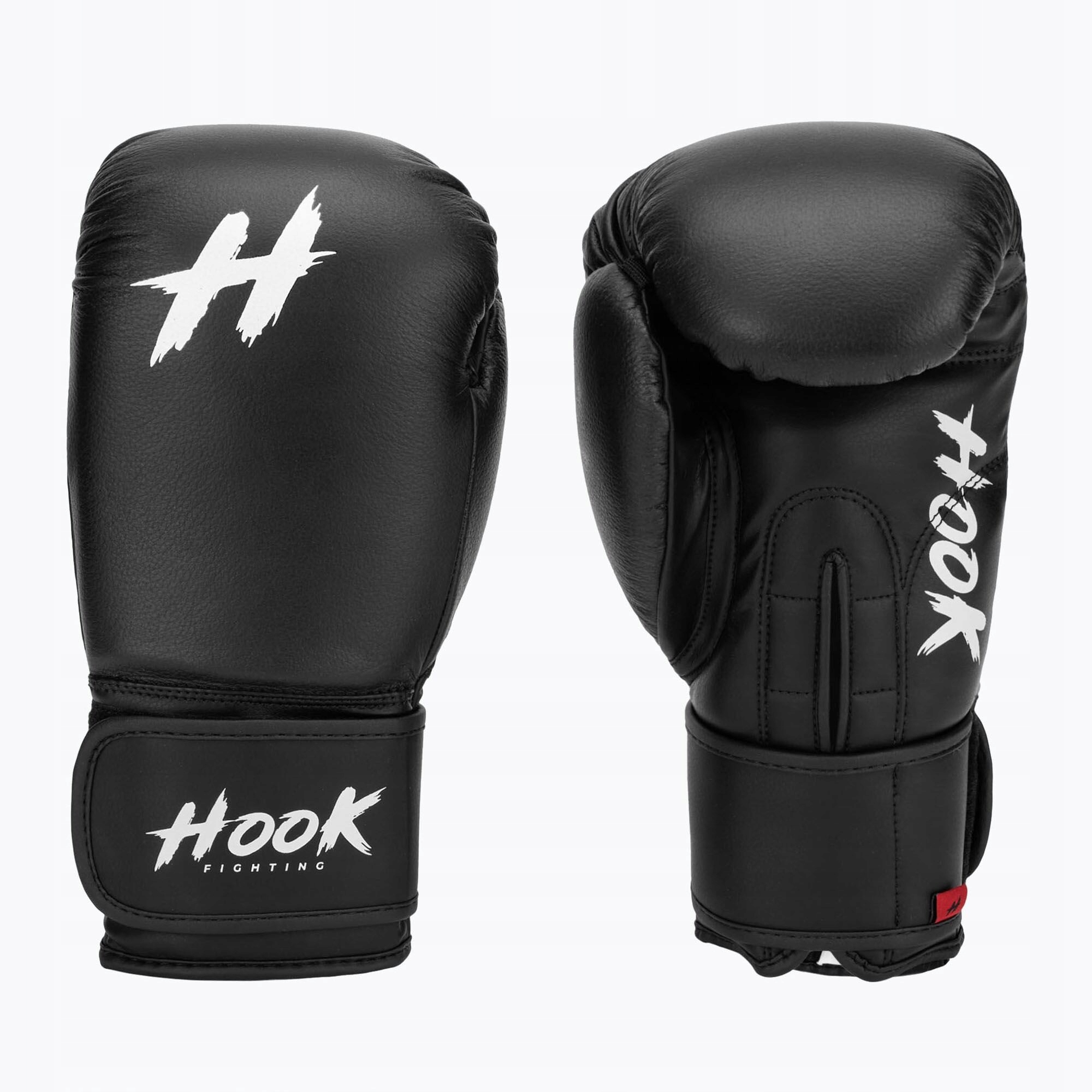 Rękawice bokserskie Hook Fighting Ready to Fight skóra naturalna czarny 8oz