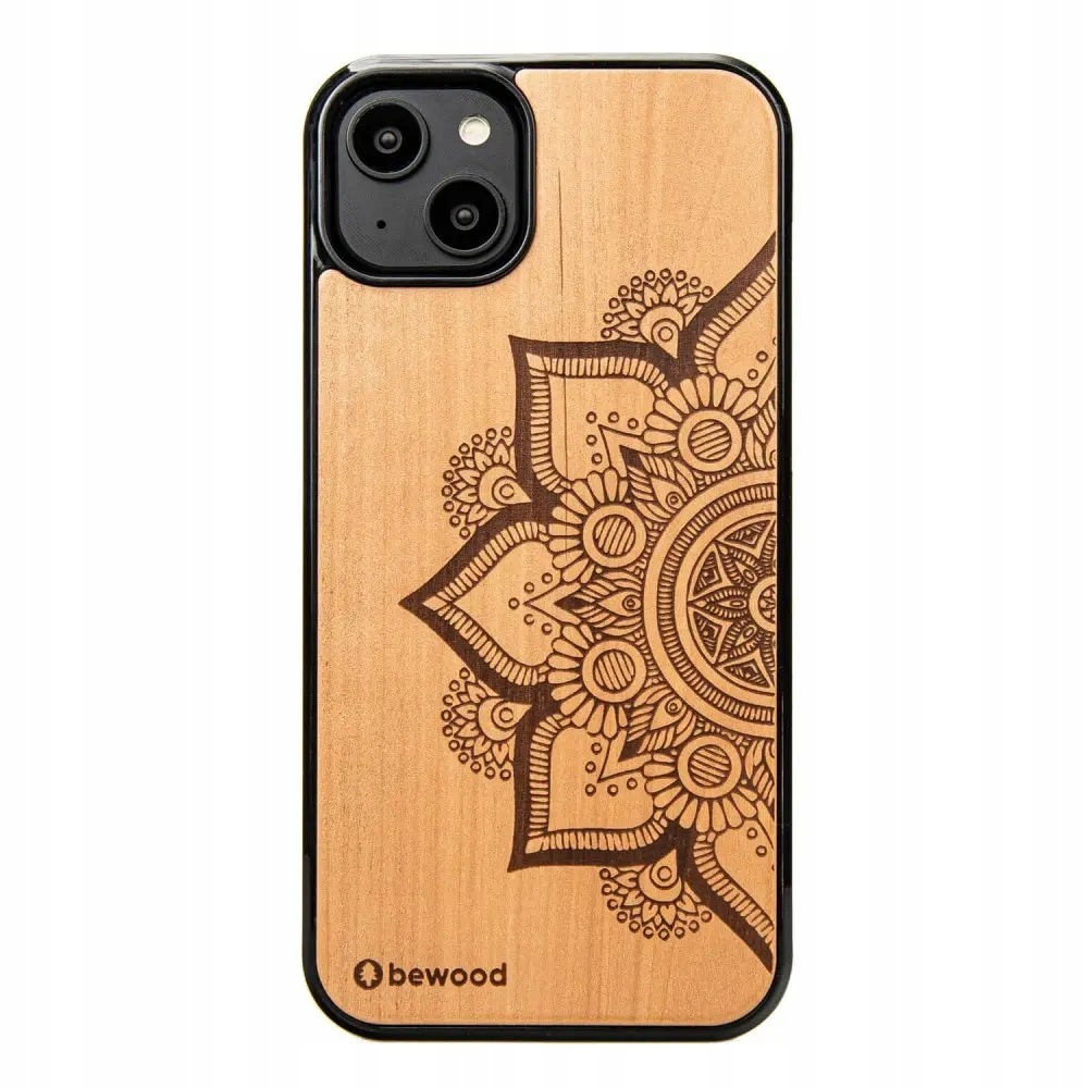 Etui Bewood Mandala Jabłoń drewniane na iPhone 14 Plus jasnobrązowe