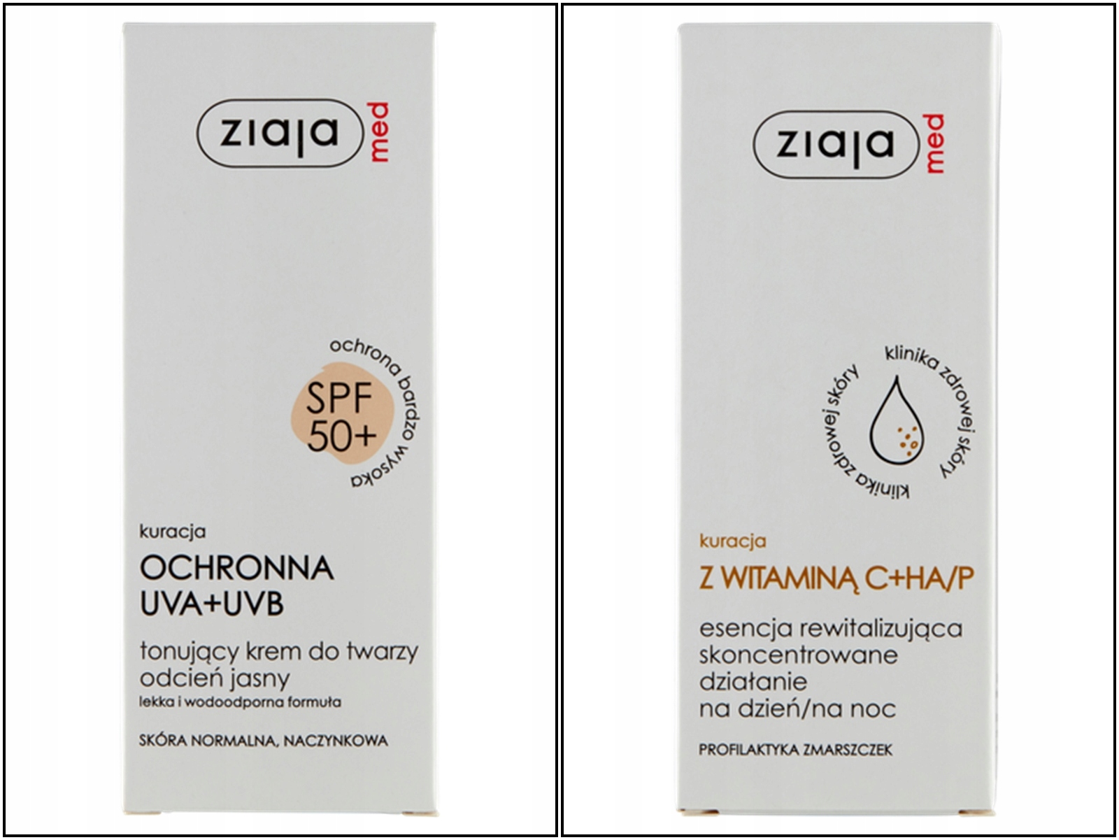 

Ziaja Med Spf 50+ krem od. JASNY+krem z wit C Grat