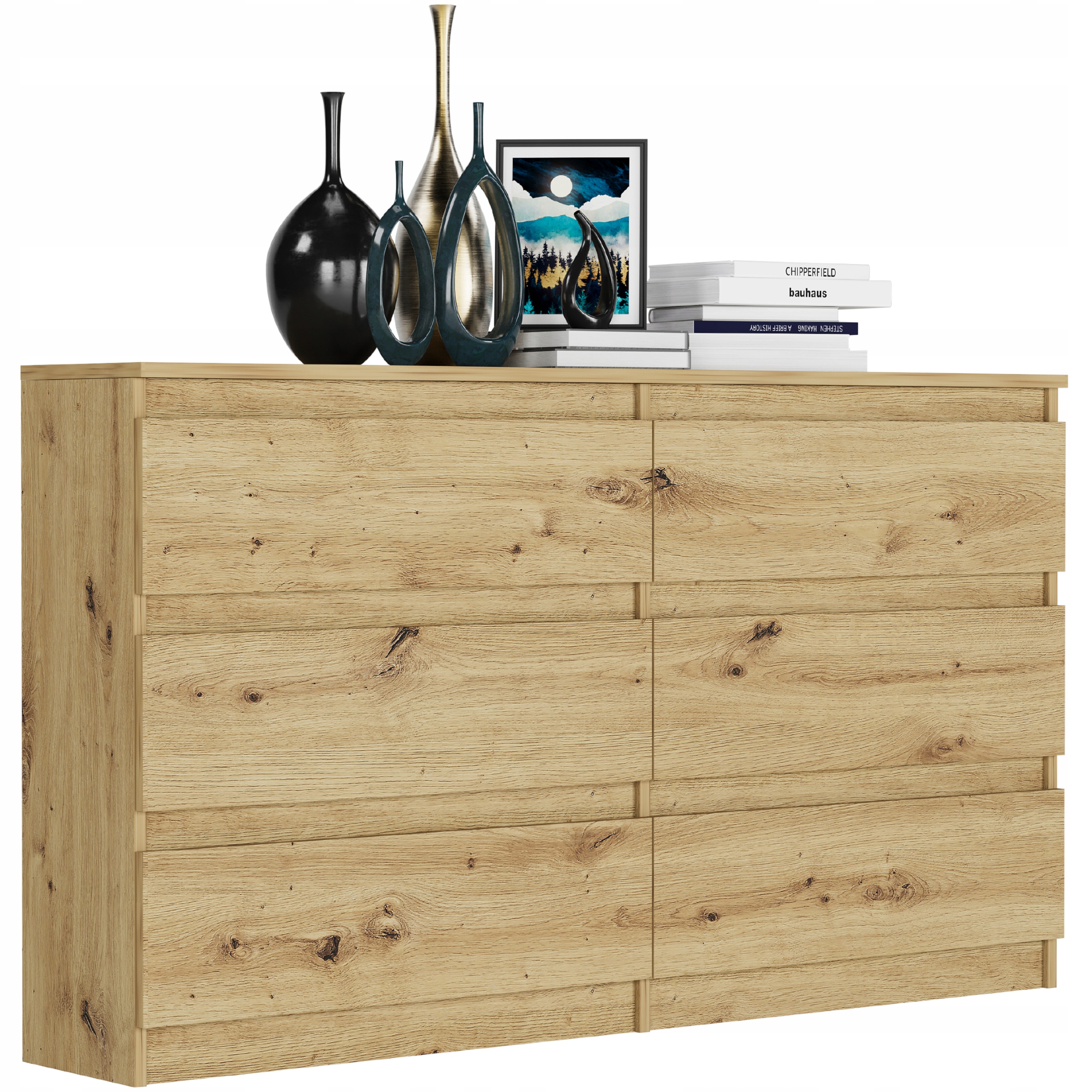 KOMODA 140 CM SZAFKA 6 SZUFLAD PRODUCENT PL R-140 ARTISAN