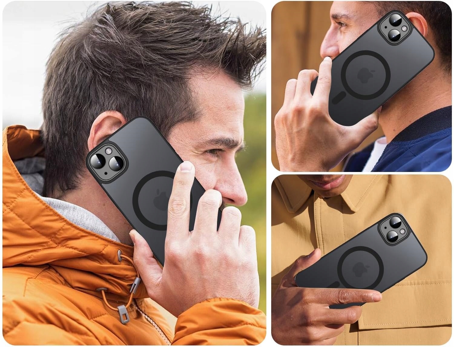 ETUI DO IPHONE 13 CZARNE CASE DO MAGSAFE MATOWE PANCERNE OCHRONA APARATÓW Kolor czarny