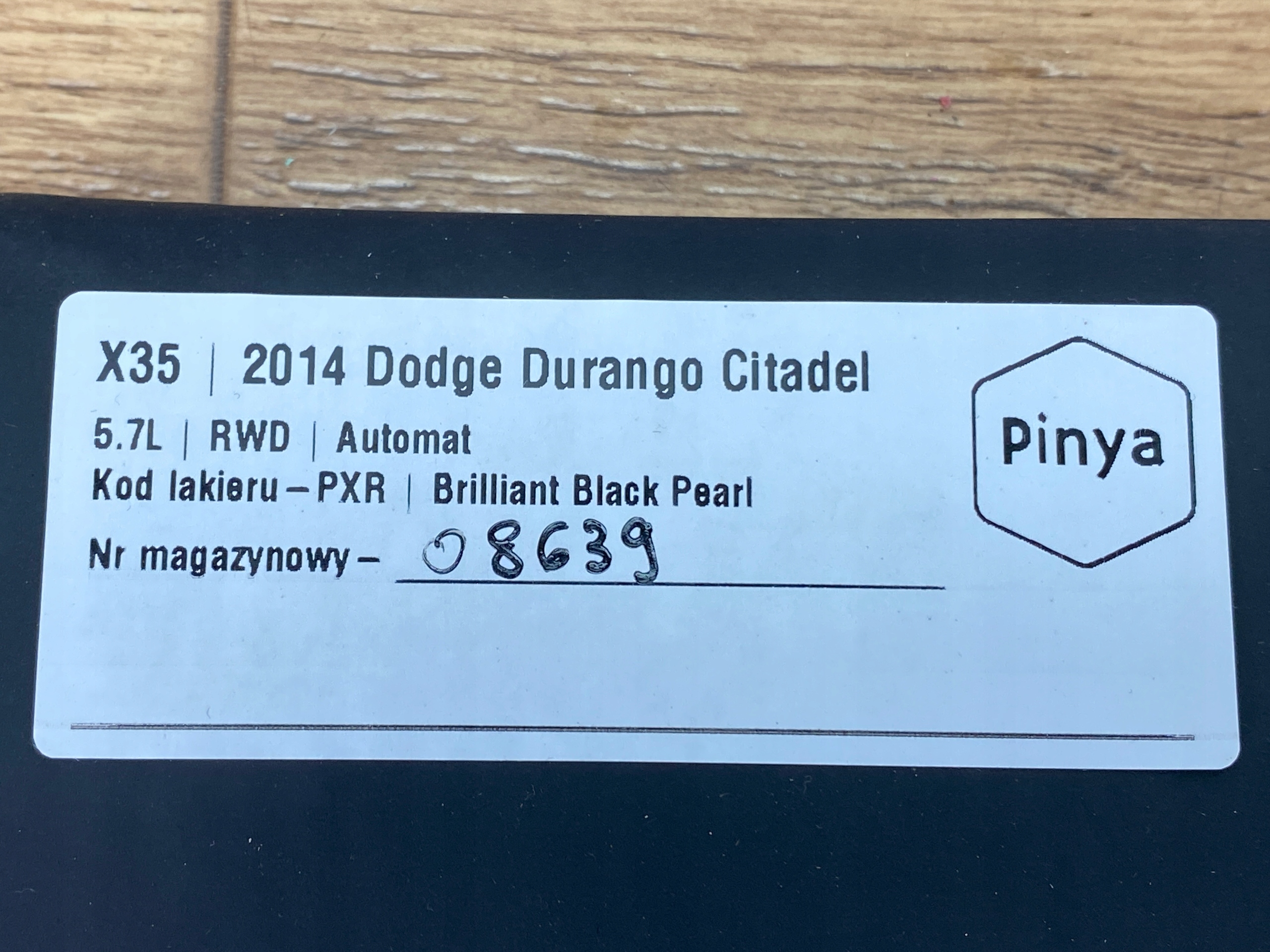 Ksiazka instrukcja Couverture Couvercle, Couverture Dodge Durango 5.7L 2014+ USA