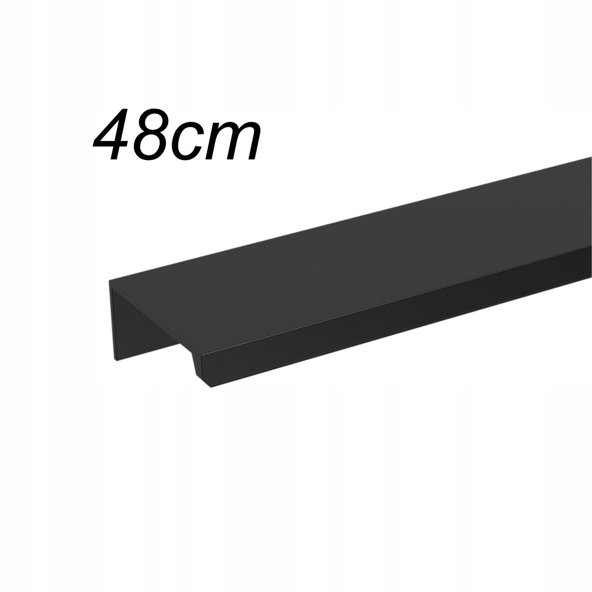 

Uchwyt meblowy krawędziowy Ane 480mm Czarny Mat