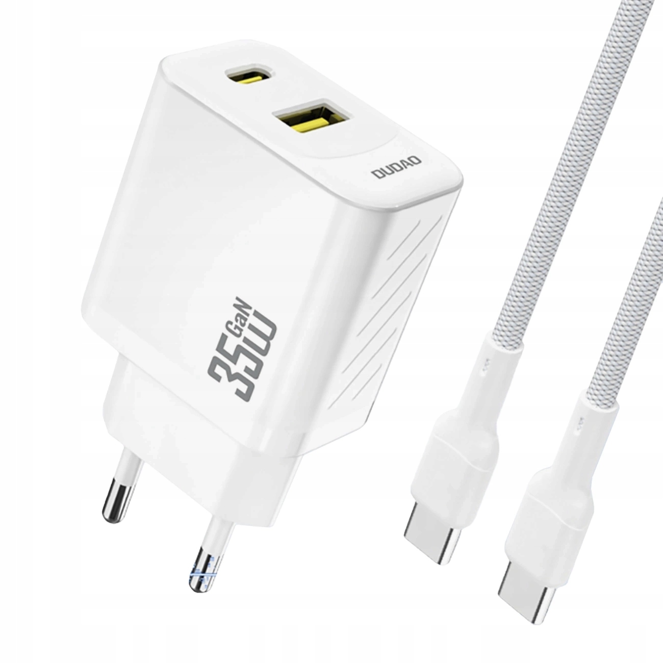 Ładowarka sieciowa Dudao A27 MaxC 35W kabel Usb-c biała
