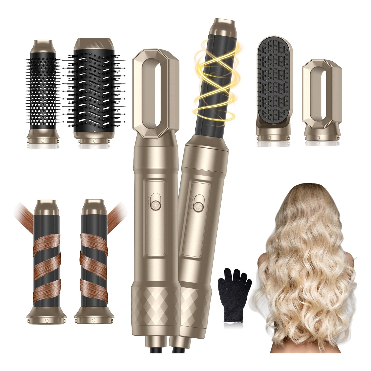 Sada pro styling vlasů 6 v 1 pro sušení a styling