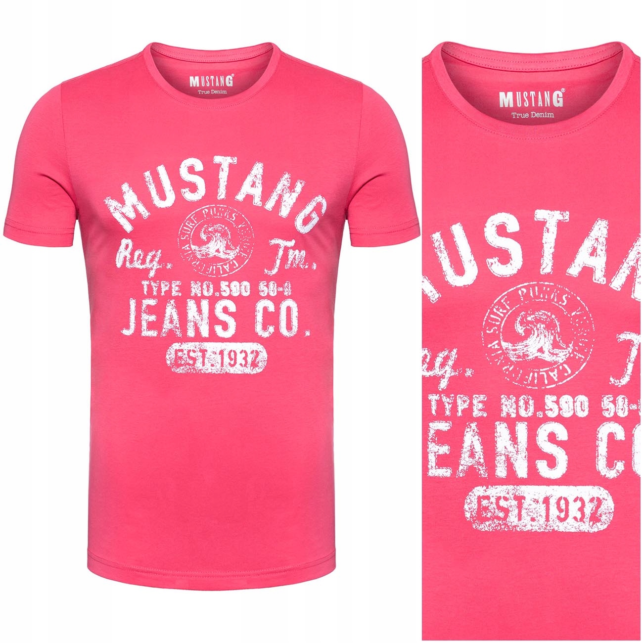 

Mustang Print Tee Męska Koszulka T-shirt Nadruk S