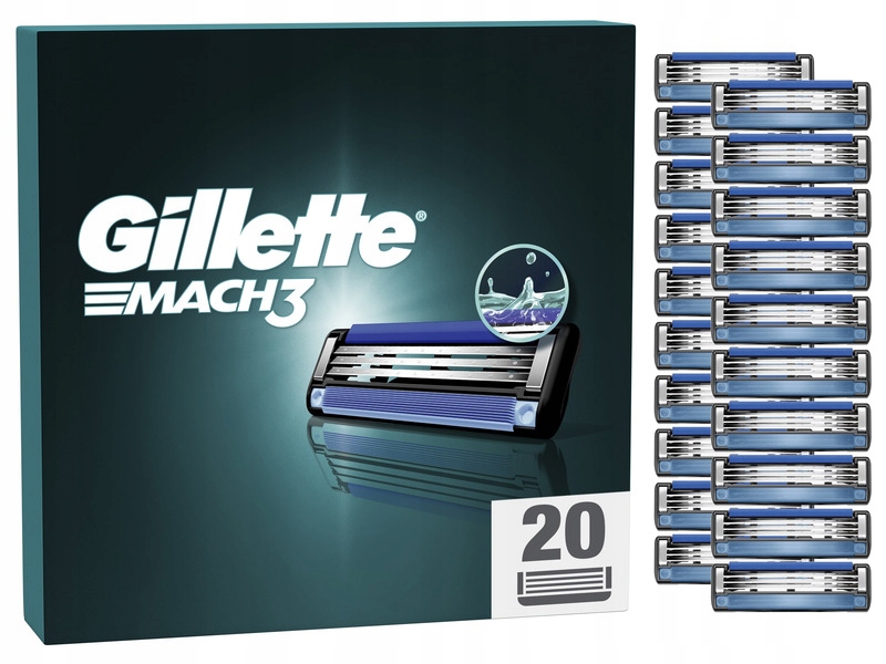 Ostrza do golarki Gillette Mach3 (20 sztuk)