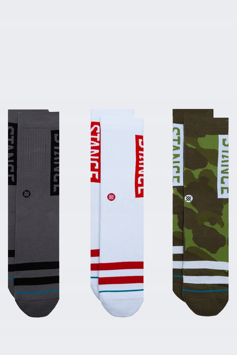 Ponožky Stance Icon Crew Camo 3-pack