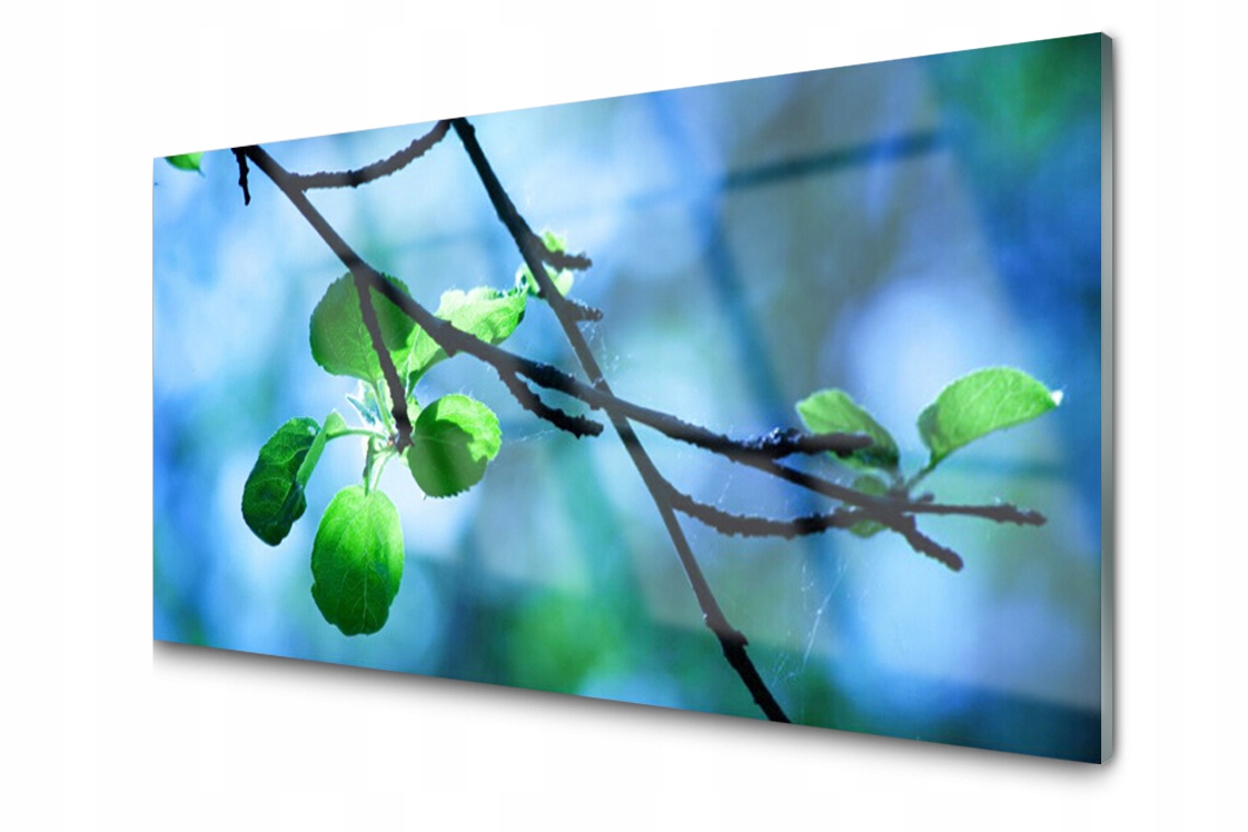 

Panel szklany Płytka Gałąź Liście 120x60 + Klej
