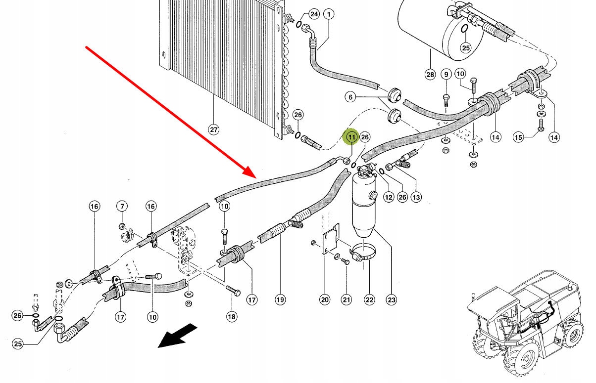 069513 0 Przewod klimatyzacji Part number 069513 0