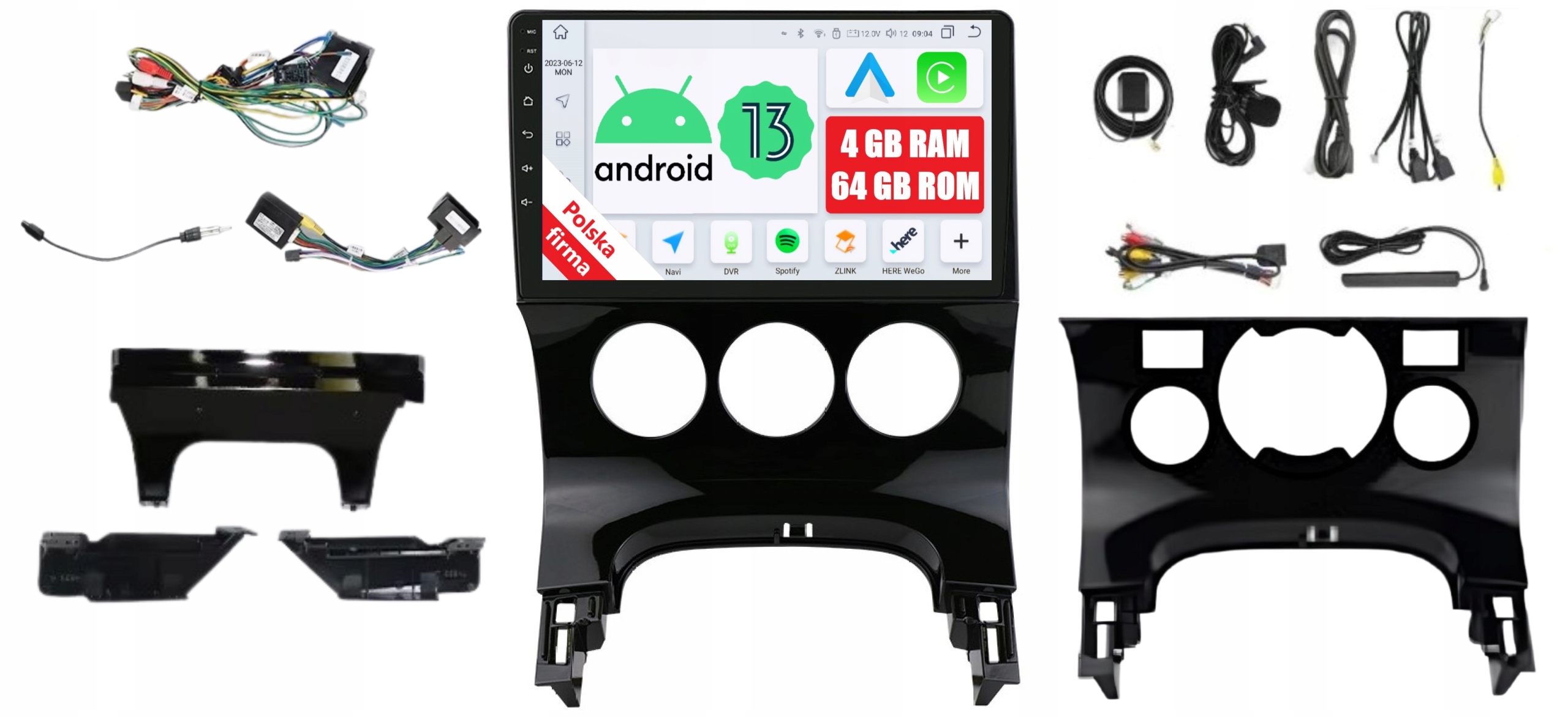 Rádio 2DIN Navigace Android Peugueot 3008 A 4/64 Gb Dsp Carplay Lte