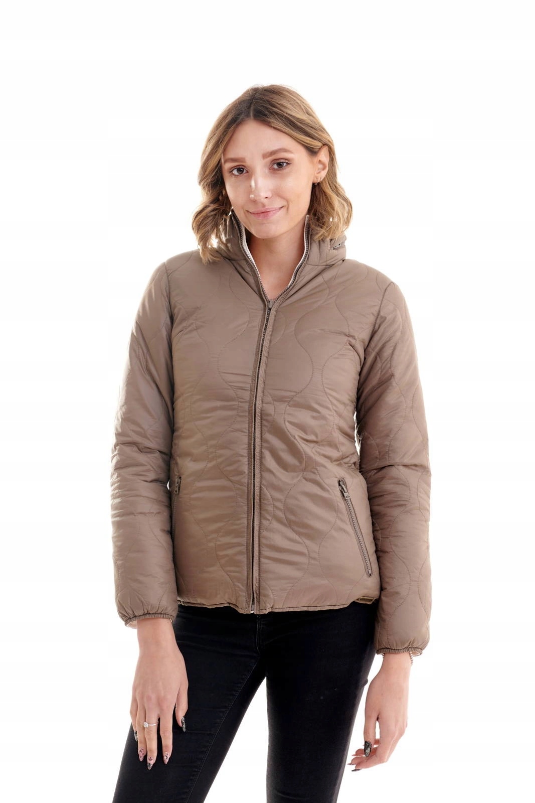 Dámská bunda Wrangler Adele Reversible Jkt Chocolate Chip W4066XGIS S
