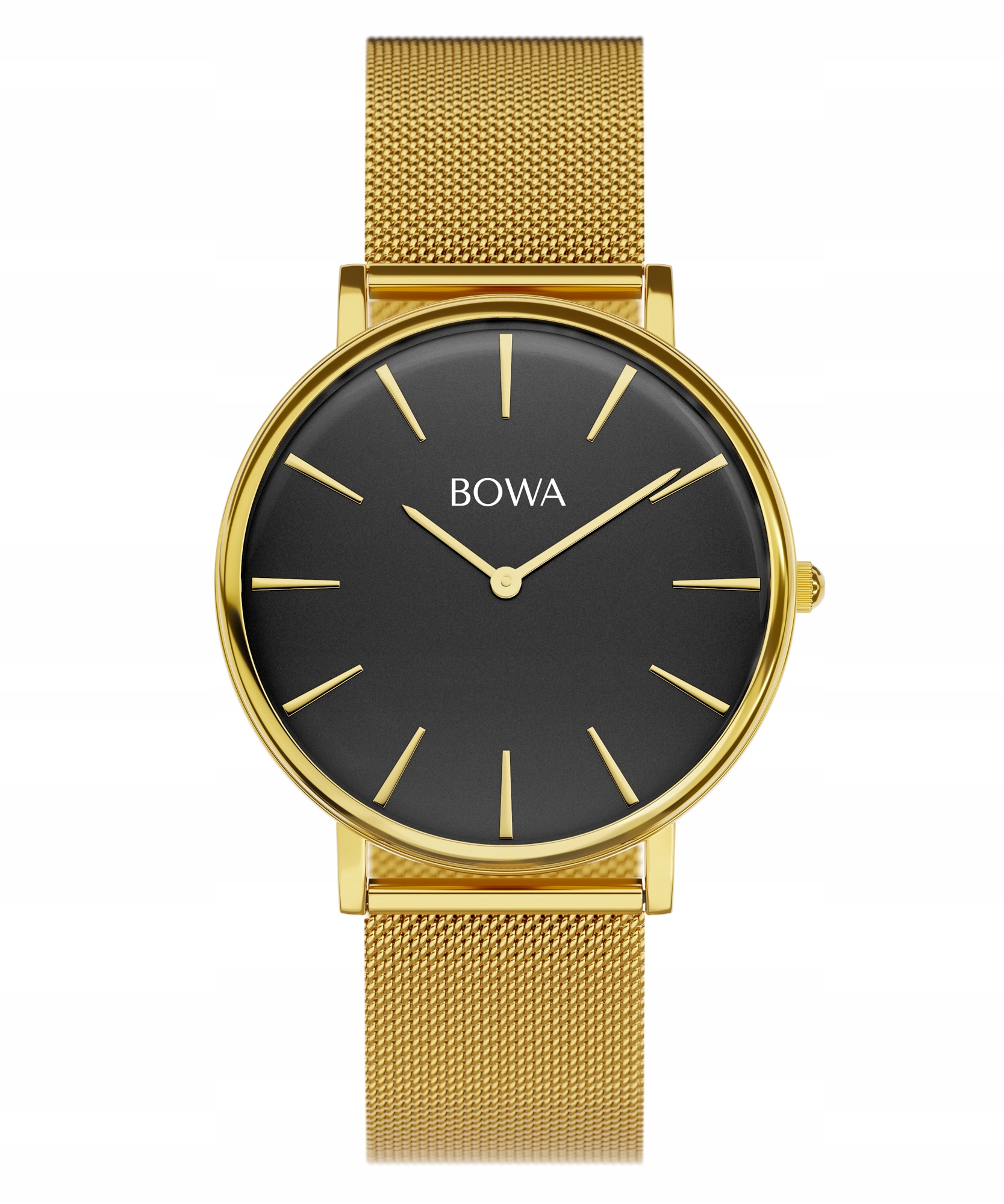 Hodinky Bowa New York Black-Gold Mesh 38