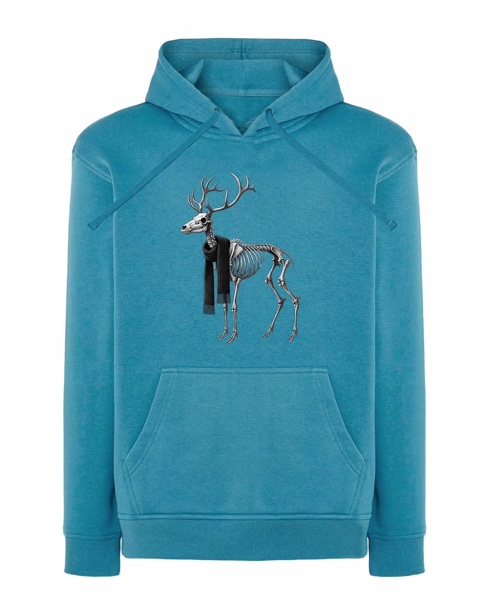 Mikina s kapucí Svatá hororová Sob Kostra Modrá L