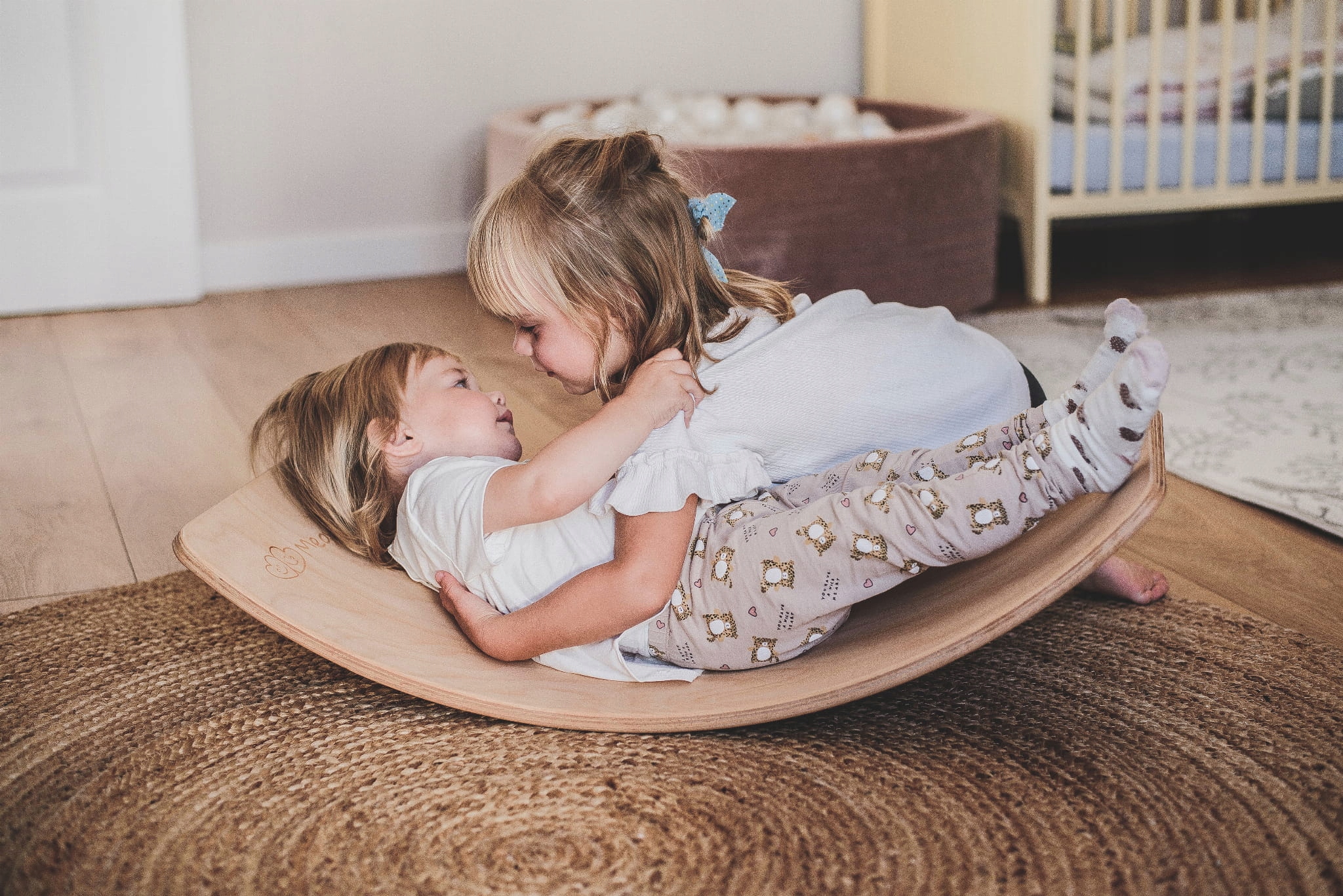 MeowBaby Deska do Balansowania 80x30cm dla Dzieci Drewniany Balance Board Płeć chłopcy dziewczynki