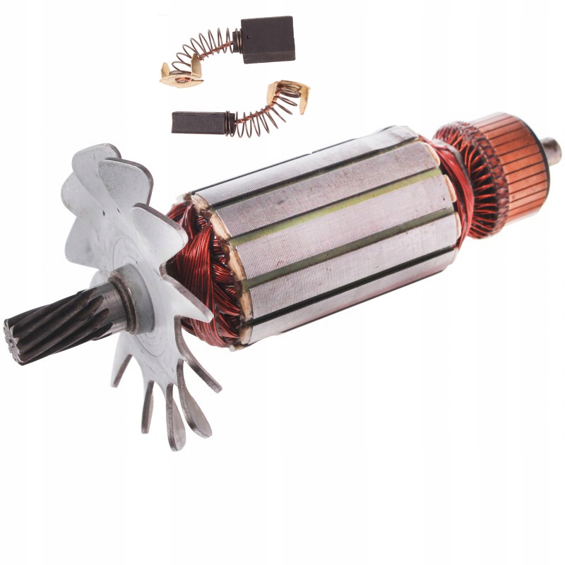 Rotor Makita 2414 2412N 514543-1 Uhlíkové Kartáče