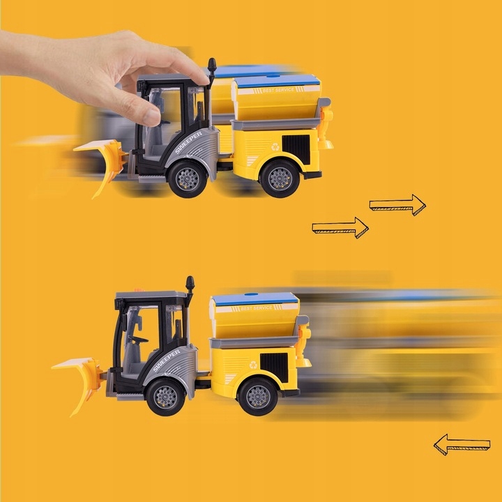 SPYCHACZ CIĘŻARÓWKA PŁUG PIASKARKA AUTO DŹWIĘK LED Materiał plastik