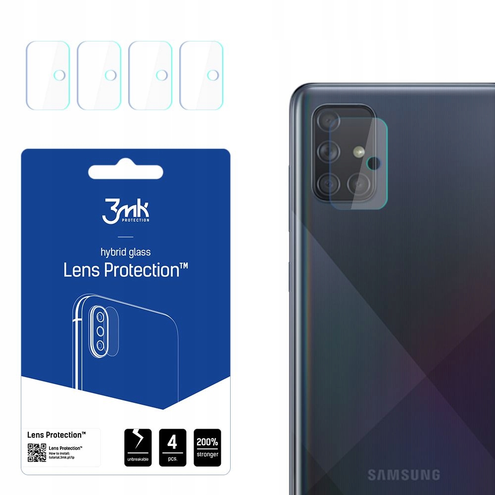 4x Szkło na obiektyw aparatu do Samsung Galaxy A71 4G 3mk Lens Protection